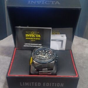 Invicta Black and Silver Limited Edition Watch